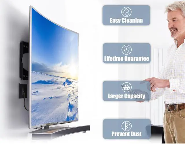 Alt view image 5 of 7 - VCELINK Brush Wall Plate with Bracket, Cable Pass Through Insert with UL Listed Single Gang Decorator Wall Cover for Low Voltage Cables, Cord Hider for Wall Mount TV, Home Theater System, Black 2-Pack