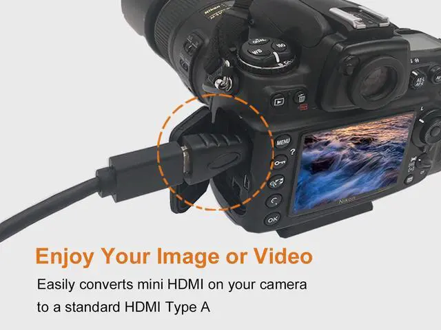 Alt view image 4 of 7 - VCELINK HDMI Adapter 2-Pack, Mini HDMI to HDMI, 4K Support, Gold Plated, Compatible with Raspberry Pi, Camera, Camcorder, DSLR, Tablet, Video Card