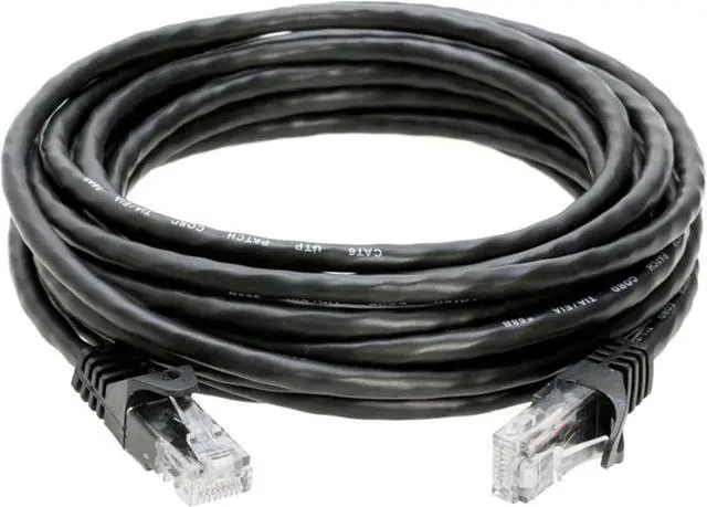 Alt view image 2 of 3 - Cables Direct Online Snagless Cat6 Ethernet Cable  30FT Black Network Patch Cable for High-Speed Data Transfer
