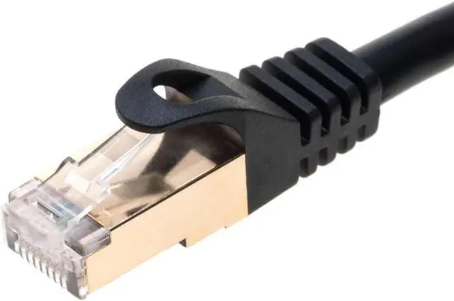 Alt view image 3 of 7 - Cables Direct Online 10ft Cat7 S/FTP Ethernet Cable, Gold-Plated Shielded RJ45 Connectors, Black