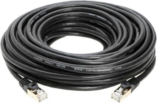 Alt view image 6 of 7 - Cables Direct Online 30ft Cat7 S/FTP Ethernet Cable, Gold-Plated Shielded RJ45 Connectors, Black