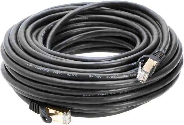 Alt view image 5 of 7 - Cables Direct Online 30ft Cat7 S/FTP Ethernet Cable, Gold-Plated Shielded RJ45 Connectors, Black