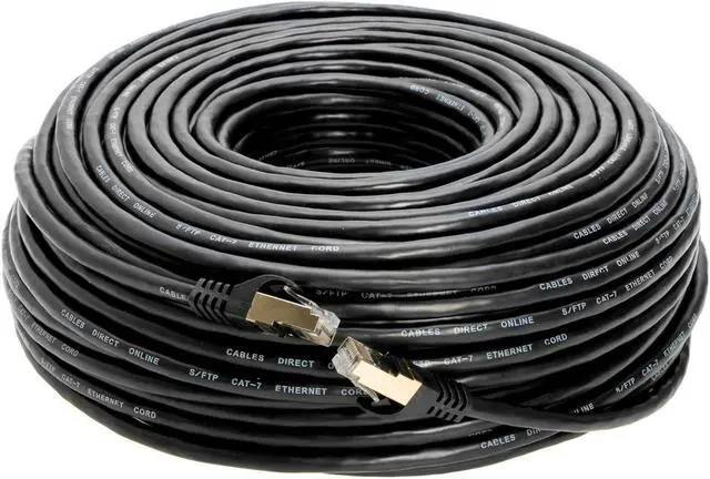 Alt view image 4 of 6 - Cables Direct Online 75FT Cat7 S/FTP Ethernet Cable, Black  High-Speed Network Cable for PC, Laptop, Router, TV, Printer, Console  Home/Office Use