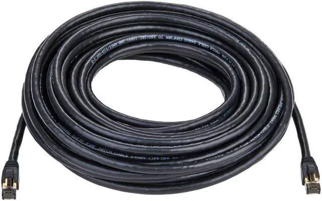 Alt view image 6 of 6 - Cables Direct Online Cat8 Black 10FT Ethernet Patch Cable 40Gbps 2000MHz SFTP 26AWG Shielded Copper RJ45