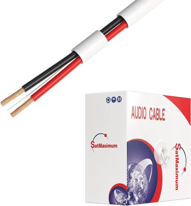 Main image of Cables Direct Online 500ft 16 Gauge Speaker Wire CL2 Rated Indoor Low Voltage CCA (Copper Clad Aluminum) 2 Conductor Audio Cable in Easy Pull Box  Ideal for In-Wall Installation  16/2