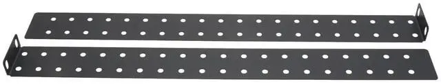 Alt view image 3 of 7 - 1U Adjustable Server Rack Shelf Rails  16.14 Deep Metal Mount Brackets for 19 Network Racks, Lightweight Equipment, DJ Gear, Routers, Switches  Black  Includes 10/32 Screws