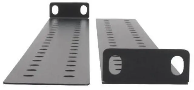 Alt view image 5 of 7 - 1U Adjustable Server Rack Shelf Rails  16.14 Deep Metal Mount Brackets for 19 Network Racks, Lightweight Equipment, DJ Gear, Routers, Switches  Black  Includes 10/32 Screws