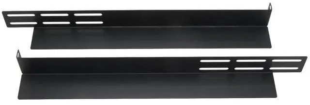 Alt view image 6 of 7 - 1U Adjustable Server Rack Shelf Rails  16.14 Deep Metal Mount Brackets for 19 Network Racks, Lightweight Equipment, DJ Gear, Routers, Switches  Black  Includes 10/32 Screws