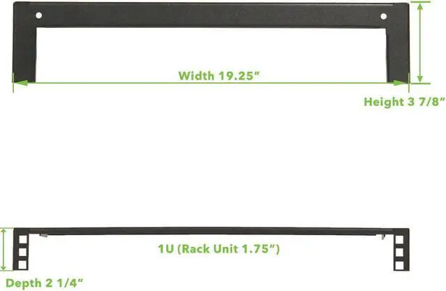 Main image of Cables Direct Online 1U 19-Inch Vertical Wall Mount Rack with Mounting Hardware - Black, Space-Saving Design for Servers, Networking Equipment