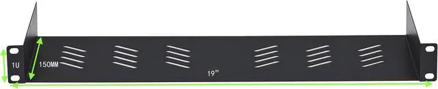 Alt view image 5 of 7 - Cables Direct Online Universal 19" 1U Rack Tray, 6" Deep, No Lip, 150mm - Mount for Servers, Network Gear, and Electronics