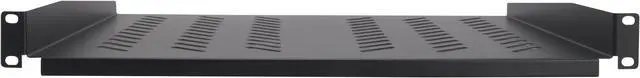 Alt view image 5 of 7 - Cables Direct Online Cantilever 1U Rack Mount Vented Server Shelf - 19" Black, 14" (350mm) Depth - Heavy Duty, Space-Saving Design for Servers, Switches, & Networking Equipment