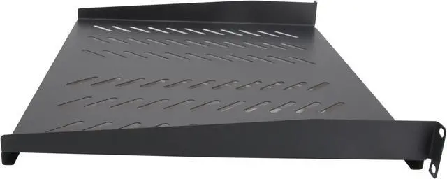 Alt view image 4 of 7 - Cables Direct Online Cantilever 1U Rack Mount Vented Server Shelf - 19" Black, 14" (350mm) Depth - Heavy Duty, Space-Saving Design for Servers, Switches, & Networking Equipment