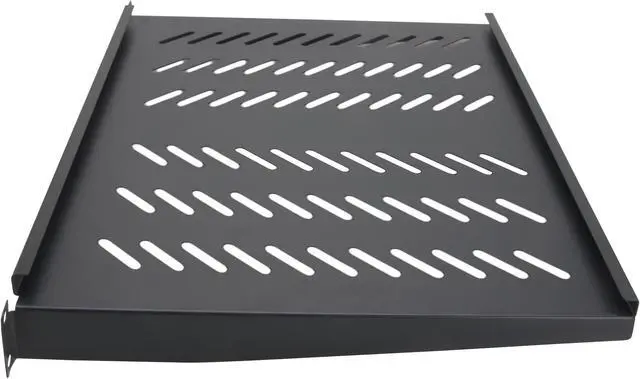 Alt view image 3 of 7 - Cables Direct Online Cantilever 1U Rack Mount Vented Server Shelf - 19" Black, 14" (350mm) Depth - Heavy Duty, Space-Saving Design for Servers, Switches, & Networking Equipment