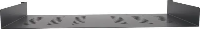 Alt view image 6 of 7 - Cables Direct Online Universal Vented 1U 19" Rack Mount Shelf  10" (250mm) Deep, No Lip, Durable & Ventilated for Servers & Equipment