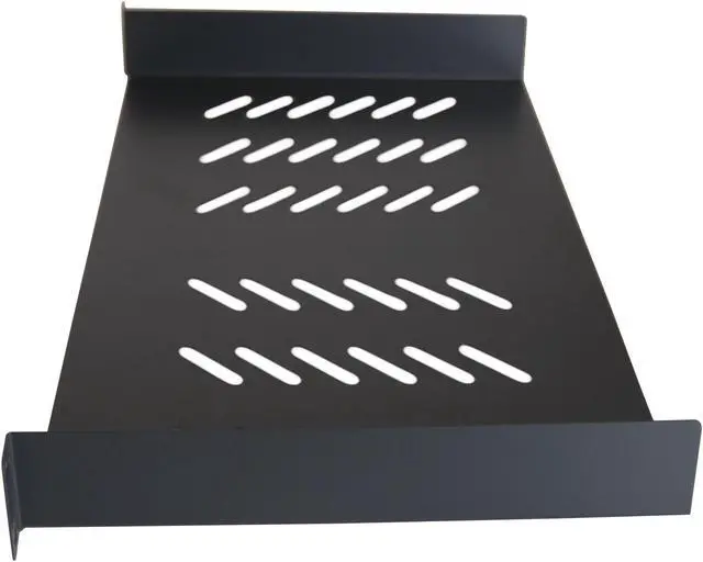 Alt view image 3 of 7 - Cables Direct Online Universal Vented 1U 19" Rack Mount Shelf  10" (250mm) Deep, No Lip, Durable & Ventilated for Servers & Equipment