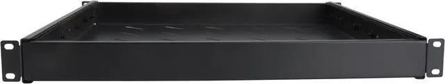 Alt view image 3 of 7 - Cables Direct Online Fixed Rack Vented Server Shelf 1U 19"- Adjustable 16" to 37" 4-Post Rack  Durable, Efficient Solution for Servers & Equipment