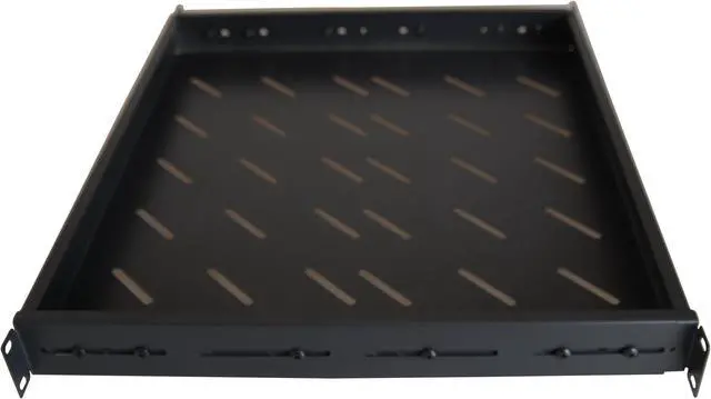 Alt view image 2 of 7 - Cables Direct Online Fixed Rack Vented Server Shelf 1U 19"- Adjustable 16" to 37" 4-Post Rack  Durable, Efficient Solution for Servers & Equipment