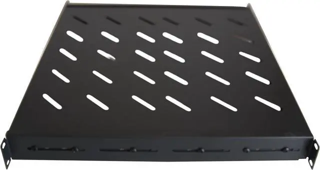 Alt view image 3 of 7 - Cables Direct Online Fixed Rack Vented Server Shelf 1U 19 - Adjustable 4-Post Mount, Fits 17 to 33 Depth, Heavy-Duty Cooling, Ideal for Servers & Networking Equipment