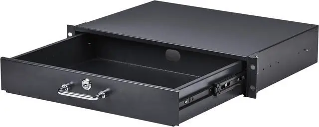 Alt view image 7 of 7 - Cables Direct Online 2U 19" Server Cabinet Case Rack Mount with Lock & Key, Heavy-Duty Design, Secure IT or DJ Equipment Storage