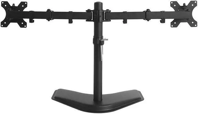 Alt view image 2 of 7 - Cables Direct Online Dual Desk/ TV Monitor Standing Mount Bracket for 17-27 Inch, Double Heavy-Duty Arms, VESA 75x100mm, Easy Installation for LED, LCD, OLED Screens