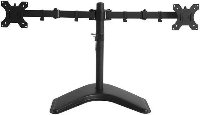 Main image of Cables Direct Online Dual Desk/ TV Monitor Standing Mount Bracket for 17-27 Inch, Double Heavy-Duty Arms, VESA 75x100mm, Easy Installation for LED, LCD, OLED Screens