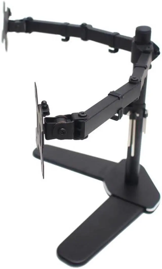 Alt view image 5 of 7 - Cables Direct Online Dual Desk/ TV Monitor Standing Mount Bracket for 17-27 Inch, Double Heavy-Duty Arms, VESA 75x100mm, Easy Installation for LED, LCD, OLED Screens