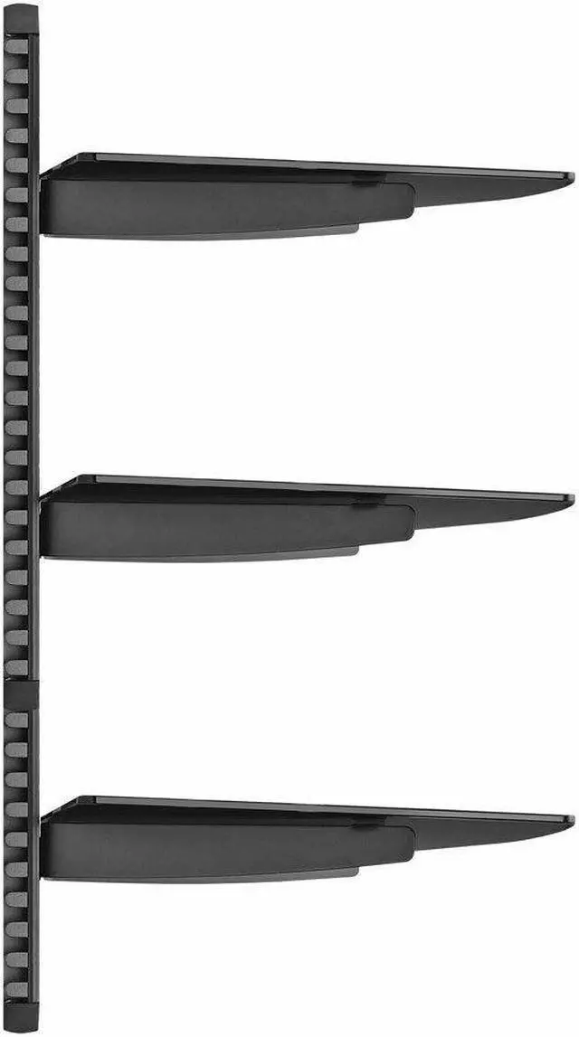 Alt view image 2 of 4 - Cables Direct Online Adjustable Triple AV Shelf Wall Mount with Cable Management  Secure Storage for Audio/Video Equipment, Easy Installation