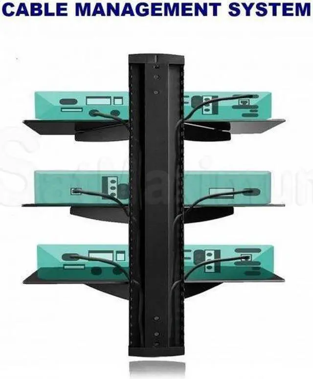 Alt view image 4 of 4 - Cables Direct Online Adjustable Triple AV Shelf Wall Mount with Cable Management  Secure Storage for Audio/Video Equipment, Easy Installation