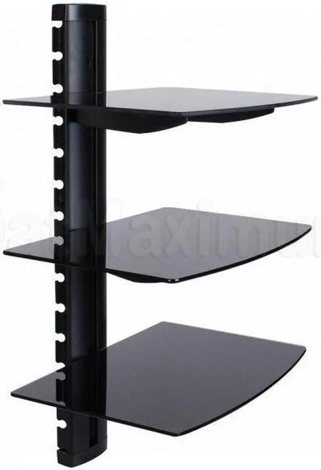 Alt view image 3 of 4 - Cables Direct Online Adjustable Triple AV Shelf Wall Mount with Cable Management  Secure Storage for Audio/Video Equipment, Easy Installation