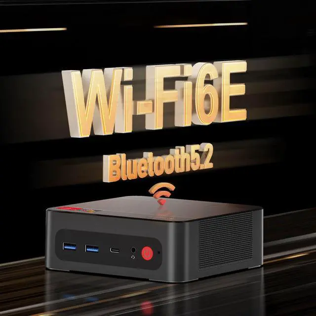 Alt view image 7 of 7 - BOSGAME Mini PC P4 AMD Ryzen 7 5700U,Mini Computers 16GB RAM 512GB SSD, Winodws 11 Pro/Triple 4K Displays/Dual 2.5 GbE LAN/WiFi6E/BT5.2