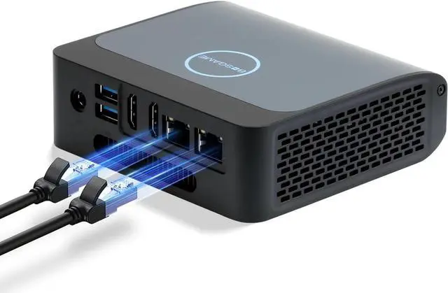 Main image of BOSGAME E1 Mini PC Dual LAN 2.5GbE, Intel 12th Gen N100 16GB DDR4 512GB SSD, Mini Server Desktop Computer Preinstalled Ubuntu 22.04/2xHDMI+USB-C/4K Triple Display/Home Server