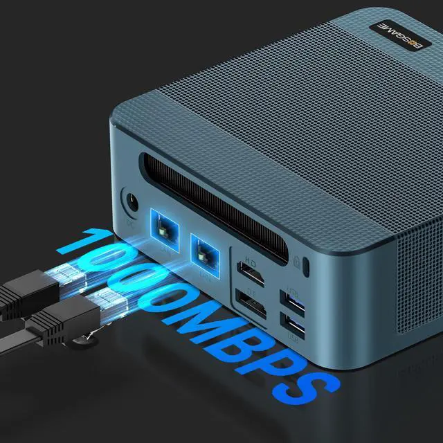 Alt view image 7 of 7 - BOSGAME P2 Pro Mini PC, Intel Core i9 12900H(14C/20T,Turbo 4.7GHz), 32GB DDR5 RAM 1TB PCIe 3.0 SSD, Windows 11 Pro/Dual 2.5GbE/4x USB3.2/HDMI/DP/Thunderbolt 4