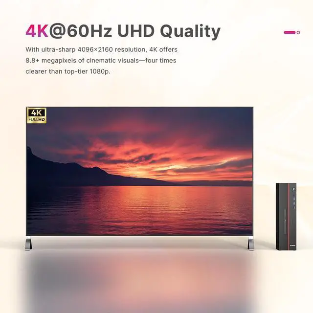 Alt view image 6 of 7 - BOSGAME VX40 Desktop PC, Intel Core i5-12450H 4.4GHz, 8G DDR4 3200MHz(Up to 64GB), 1T NVMe SSD(Up to 2TB), Windows 11, HDMI+VGA Dual Display, WiFi 6, BT 5.2