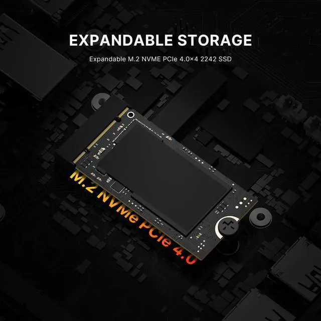 Alt view image 4 of 7 - BOSGAME P5 Pro Mini PC, AMD Ryzen 7 6800H Processor, 32GB DDR5 RAM, 1TB SSD, Dual 2.5GbE LAN, WiFi 6E, Bluetooth 5.2, USB4 8K Display, Mini Desktop Computer for Business, Home Office & Creator Work