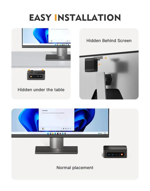 Alt view image 7 of 7 - BOSGAME P6 Neo Mini PC, Ryzen 7 6800H, 24GB LPDDR5X 512GB SSD, Win 11 Pro, Triple 4K, WiFi 6E, Dual LAN