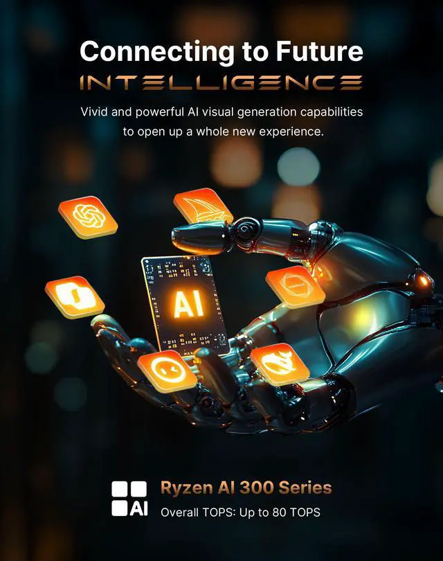 Alt view image 7 of 7 - BOSGAME M6 AI Mini PC AMD Ryzen AI 9 HX370(12C/24T, up to 5.1GHz) 32GB DDR5 1TB PCIe4.0 SSD, OCuLink|USB4(8K@60Hz)|HDMI|DP Four Outputs, 2xRJ45 2.5G, Wi-Fi 6E, AMD Radeon 890M Graphics Mini Computer