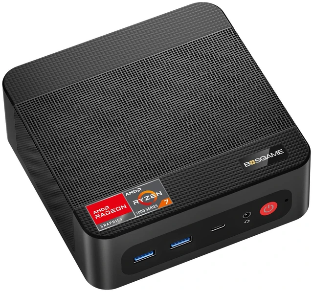 Main image of BOSGAME P4 Plus Mini PC, AMD Ryzen 7 5825U (8C/16T, up to 4.5GHz), 32GB DDR4 (2x16GB), 1TB PCIe 4.0 NVMe SSD, Triple 4K Display, Dual 2.5G LAN, WiFi 6E & BT 5.2, Windows 11