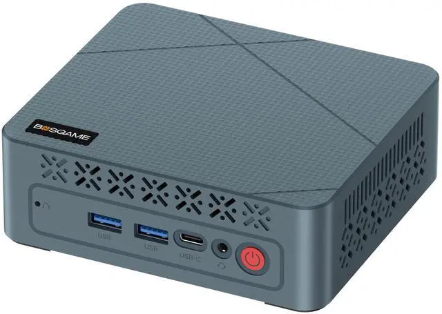 Main image of BOSGAME E2 Neo Mini PC, AMD Ryzen 5 3500U Processor (4C/8T, up to 3.7GHz), 16GB DDR4 2400MHz 512GB PCIe3.0 SSD, 2x HDMI, USB-C, WiFi 5, BT 5.0, Gigabit LAN, Desktop Computer