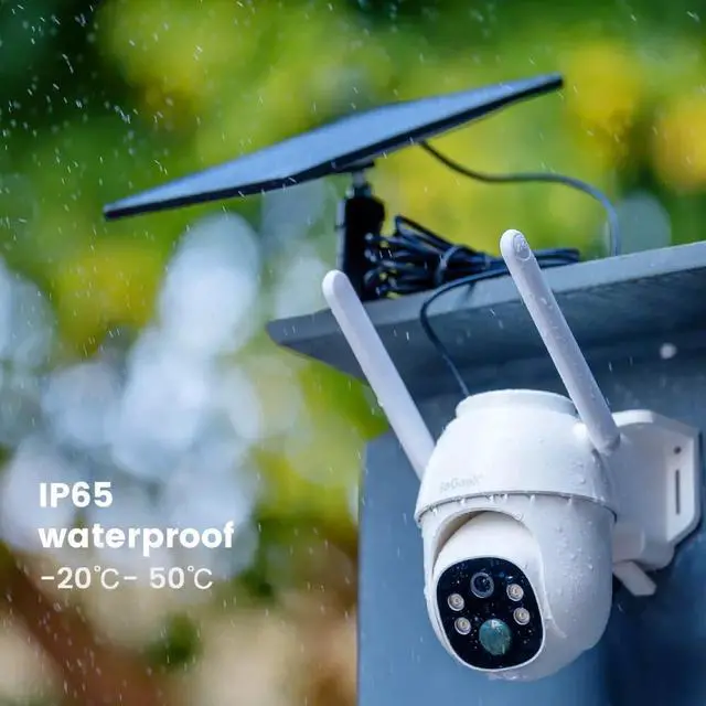 Alt view image 4 of 7 - ieGeek 4G LTE Wireless Security Camera 2K Dome Outdoor Solar Panel with SIM Card