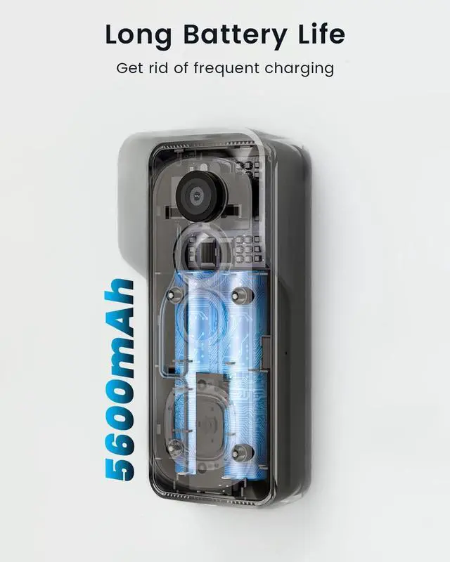 Alt view image 2 of 7 - ieGeek 2K Doorbell Camera Wireless - Video Doorbell with Chime Ringer, Smart Wifi Doorbell AI & PIR Motion Detection, 2 Way Audio, Voice Changer, SD Card Storage with No Subscription, Works with Alexa