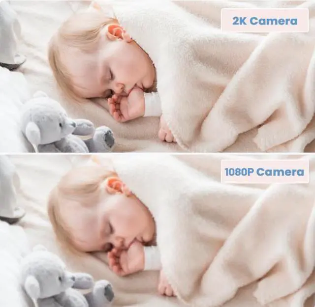 Alt view image 6 of 6 - ieGeek Baby Monitor, 5'' LCD Screen, App Control, Indoor Wireless Security Camera, Two-Way Audio, Night Vision Indoor Pan-Tilt-Zoom, Baby Monitor Camera Cry and Motion Detection