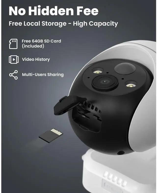 Alt view image 5 of 7 - ieGeek 4G LTE Cellular Security Cameras Wireless Outdoor, 2K No WiFi Solar Cameras for Home Security System, Color Night Vision, 360°Live View,PIR Motion Sensor,2-Way Talk(with 64G SD&SIM Card)
