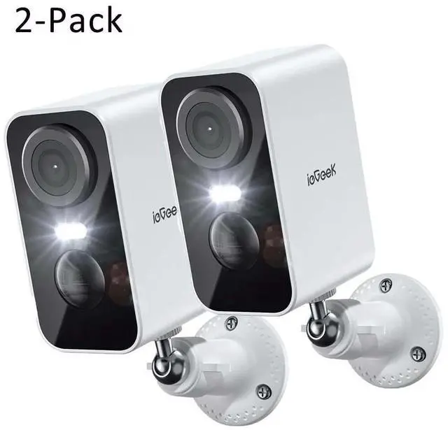 Main image of ieGeek Security Cameras Wireless Outdoor, 2K 3MP Battery Powered WiFi Security Camera with Spotlight & Siren Alarm, 2-Way Audio, Color Night Vision, AI Detection for Home Security, Works with Alexa