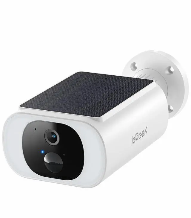 Main image of ieGeek Solar Camera Outdoor Wireless, 2K WiFi Battery Powered Cameras System for Home Security with Embedded Solar Panel, AI Motion Detection, Smart Spotlight & Alarm, Color Night Vision,No Hub Needed