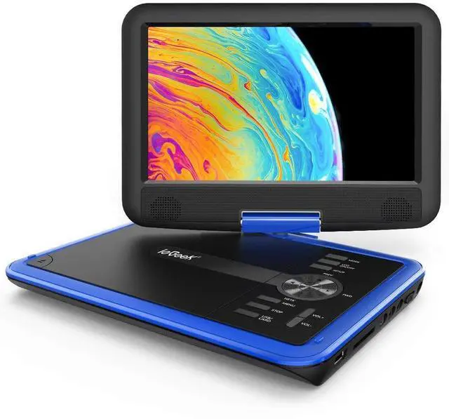 Main image of ieGeek 11.5" Portable DVD Player for Kids and Car, 9.5" Eye-Protective Screen with 5 Hours Rechargeable Battery, Support Sync TV/USB/SD Card and Multiple Disc Formats, Regions Free Blue