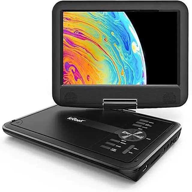 Main image of ieGeek 1.5" Portable DVD Player with SD Card/USB Port, 5-Hour Rechargeable Battery, 9.5" Eye-Proof Screen, AV Input/Output Support, All Regions - Black DVD Player, Best Choice for Gifts