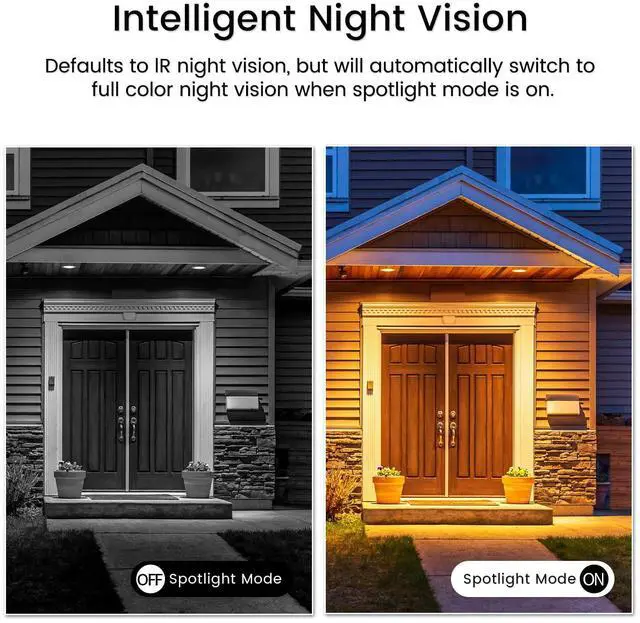 Alt view image 3 of 7 - 2K Security Camera Indoor,House Cameras with Audio and Video,Plug in Surveillance Cameras for Home Security,8X Zoom,IR Night Vision,Sound/Motion Detection,2-Way Talk,Supports Alexa