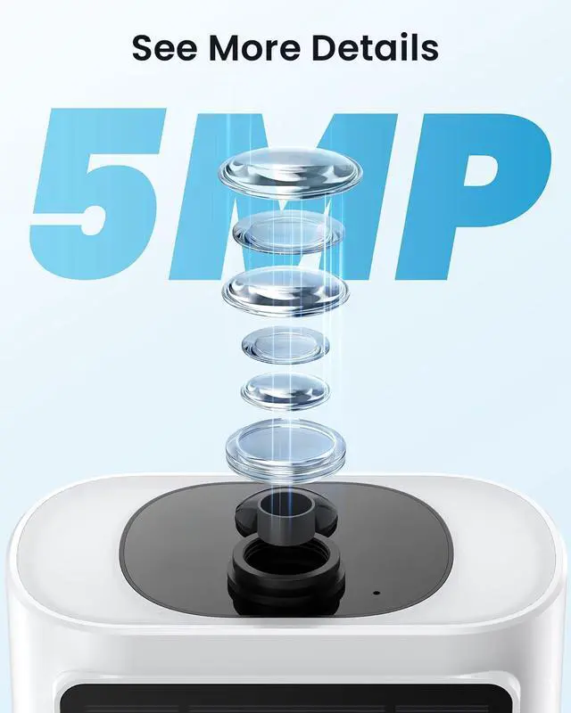 Alt view image 2 of 7 - ieGeek S1 5MP Solar Camera Outdoor Wireless, 2.4Ghz WiFi Battery Powered Cameras System for Home Security with Embedded Solar Panel, AI Motion Detection, Smart Spotlight & Alarm, Color Night Vision