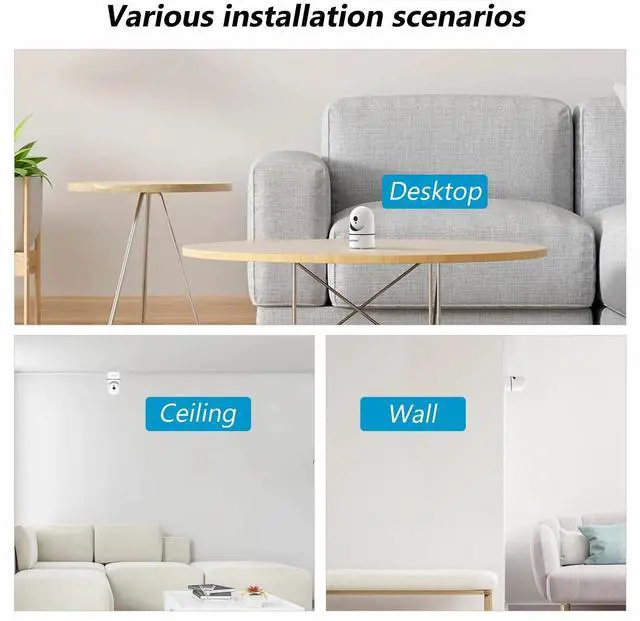 Alt view image 5 of 7 - ieGeek 2.5K 5G/2.4GHz WiFi Pet Dog Camera with Phone App, Indoor Security Camera with 360° Ptz , IR Night Vision, Motion Detection, Two-Way Audio, Compatible with Alexa 3-PACK