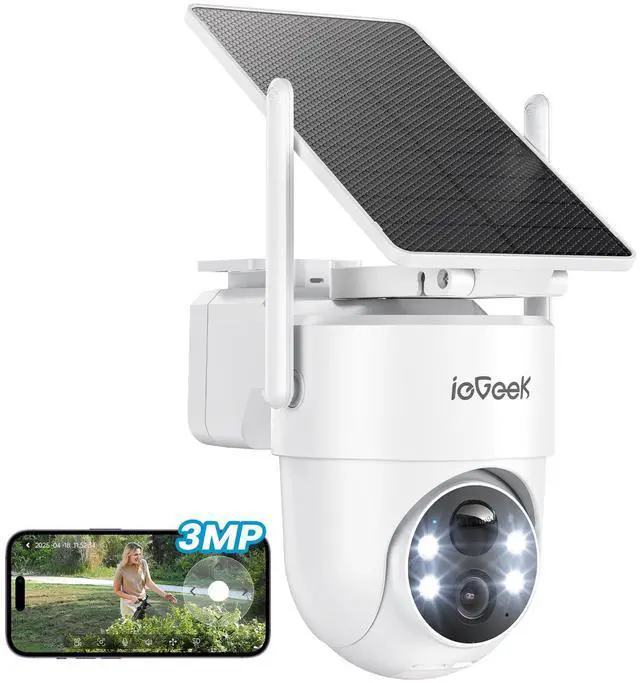 Main image of ieGeek Security Cameras Wireless Outdoor, 2K Camera for Home Security, 360° Outdoor Camera, Color Night Vision, AI Detection, 2-Way Audio, Alexa, IP66 Security Camera